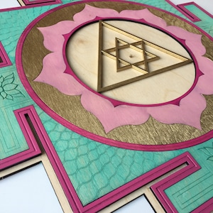 Wooden Ganesh Yantra, Success and Removal of Obstacles, Wall Art  Laser Cut, Sacred Geometry,  Meditation Symbol, Spiritual Decorations