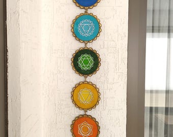 Chakra Wall Art, Sacred Geometry, Wooden Chakra Energy Balancing