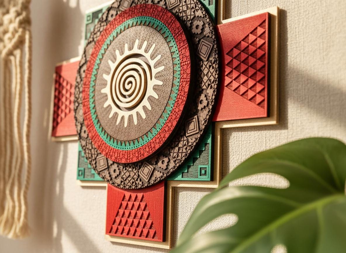 Simbolo Inca Símbolo inca Chakana de madera, cruz andina, decoración de pared - Etsy ...