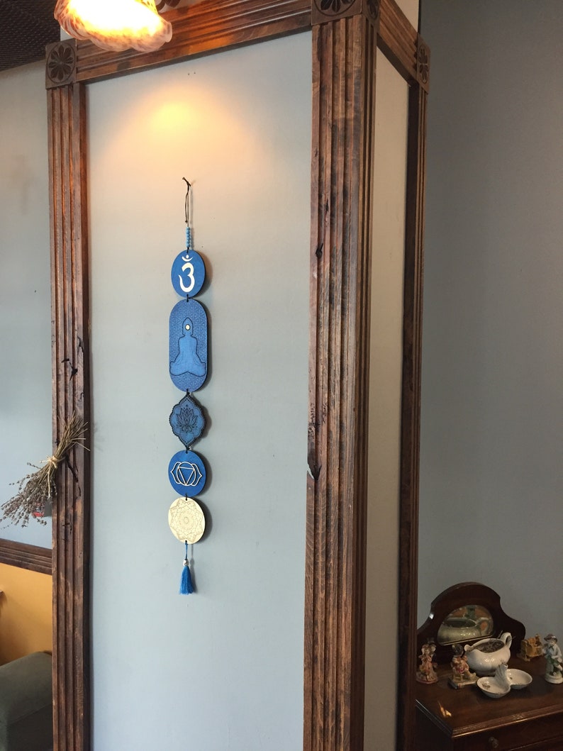 Third Eye Chakra Wood Sign, Spiritual Wall Art image 10