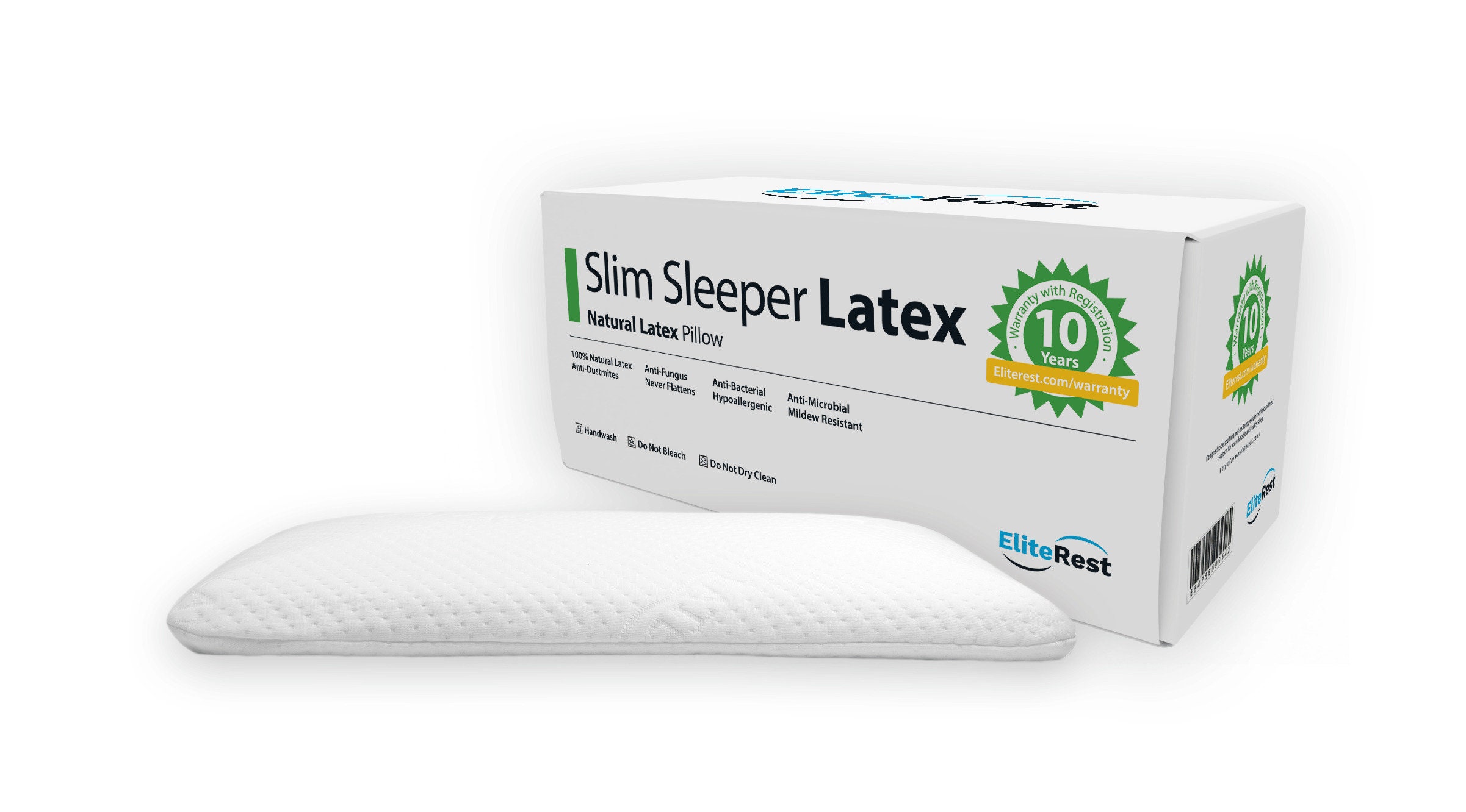 EliteRest Slim SleeperThin Latex Low Profile Pillow for Etsy