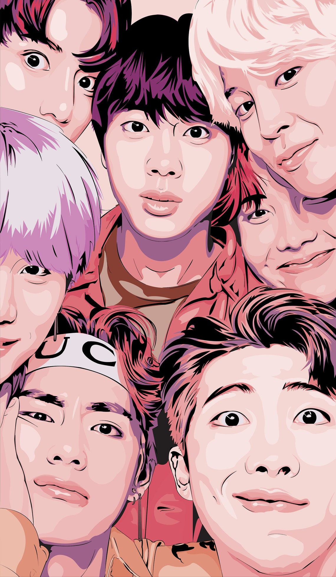 BTS Group Sticker Bts Laptop Sickers Korean BTS Stickers Etsy