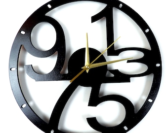 Silent Wall Clock Odd Numbers Wood Decoration