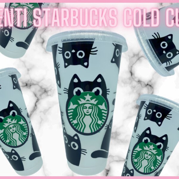 Cat Starbucks Cup Etsy