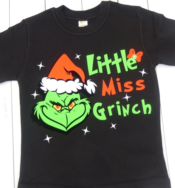 Girls Little MISS GRINCH Tshirt or Onesie ADORABLE Etsy