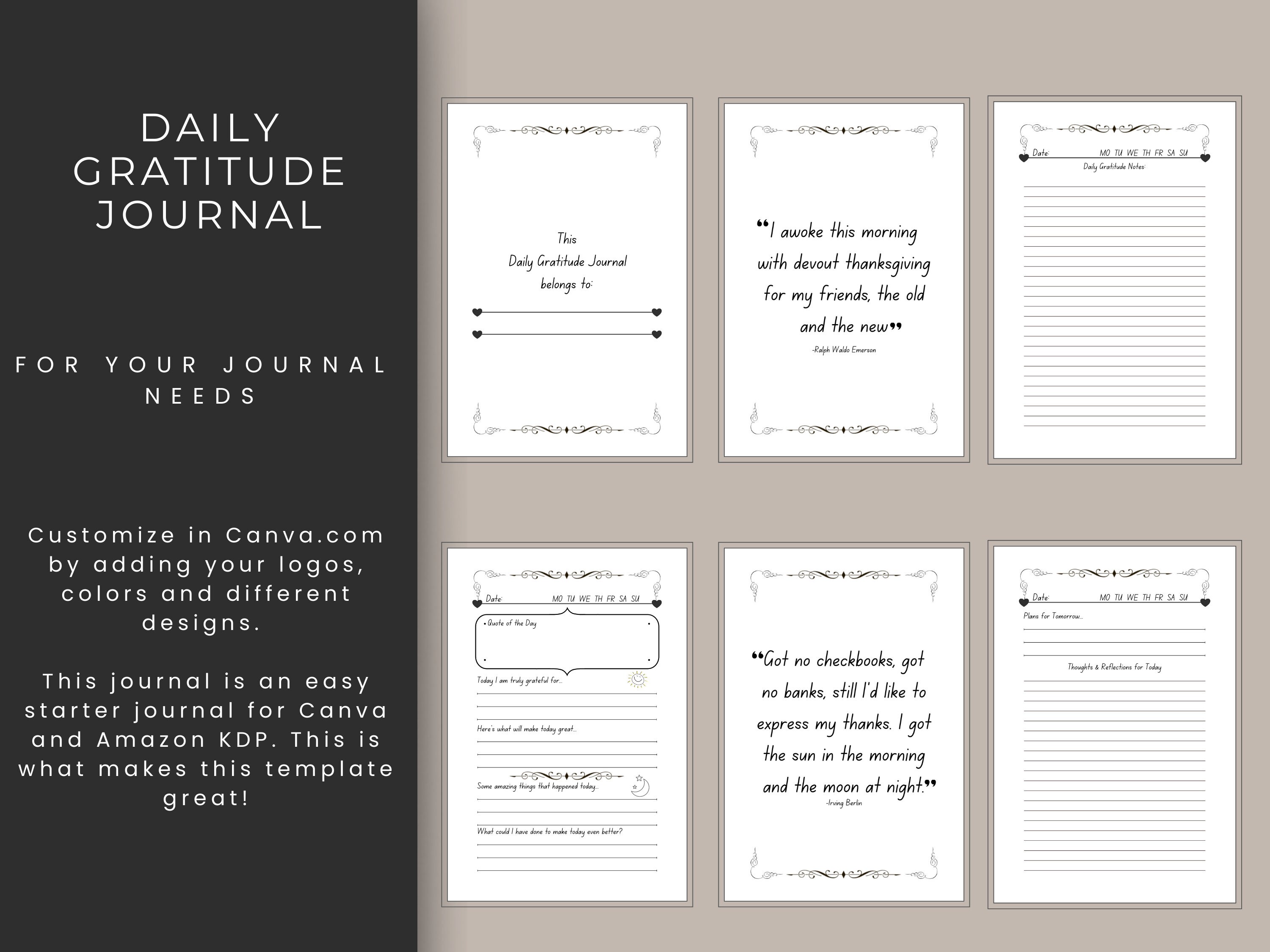 FREE Printable Daily Gratitude Journal Template with Prompts ⋆ Love Our  Real Life