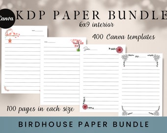 KDP Lined Journal Interior Canva Template 6x9 - Etsy