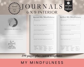 Mindfulness Journal KDP Interior: 6x9 Canva Template