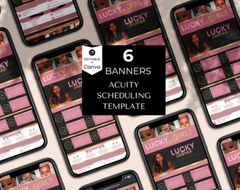 Acuity Scheduling Template: 6 Editable Canva Banners