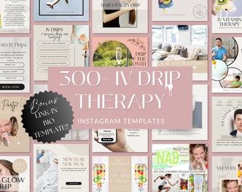 IV Therapy Instagram Templates: Medspa Nurse Injector Canva Designs