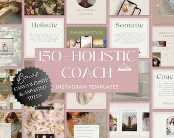 Holistische Instagram-sjablonen voor coaches: 150+ Canva-berichten op sociale media