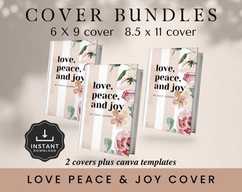 Love, Peace, & Joy KDP Cover Bundle: 6x9, 8.5x11 Canva Templates