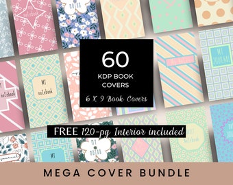 60 KDP Book Cover Templates: 6x9 Paperback & Hardcover (Canva)