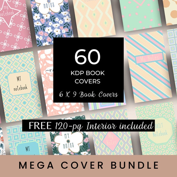 Mega Book Cover Bundle, 6x9, KDP Cover, KDP Template, Amazon KDP Cover, Paperback, Hardcover