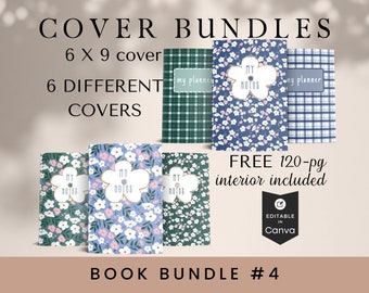 6x9 Book Cover Templates: Floral KDP Paperback & Hardcover (Canva)
