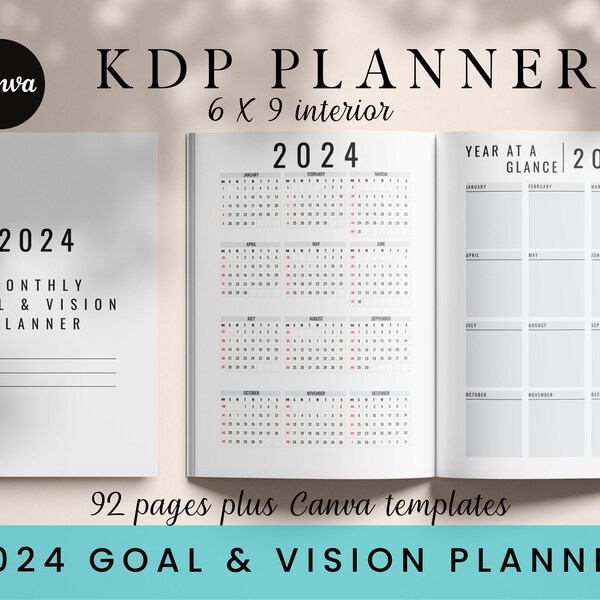 Canva 2024 Calendar Etsy Australia