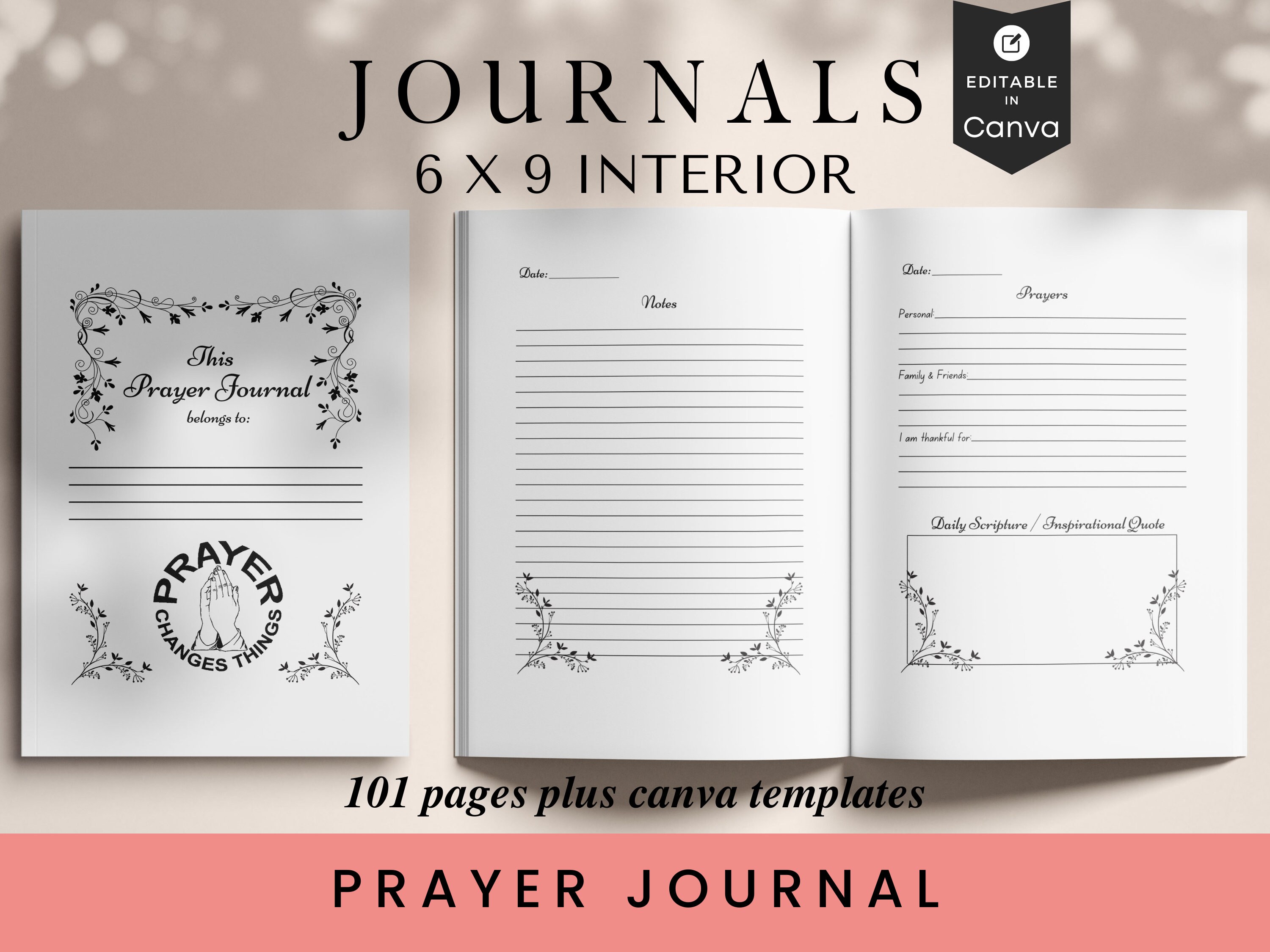 Prayer Journal With Stickers - CREATIVE CAIN CABIN