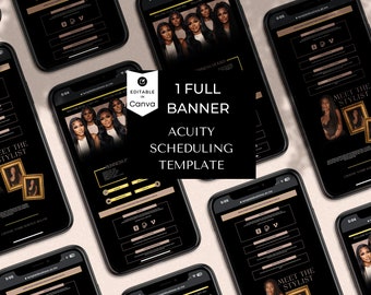 Acuity Scheduling Website Banner Template: Editable DIY Booking Site (Canva)