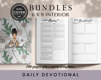 Daily Devotional Diary Bundle: 6x9 KDP Template with Cover