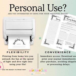 Modello di diario di consapevolezza: planner stampabile 6x9, modificabile in Canva immagine 6