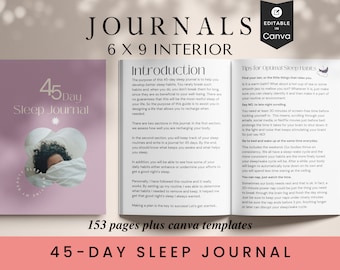 45-Day Sleep Journal KDP Template: 6x9 Canva Template