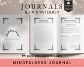 Mindfulness Journal, 8.5x11, KDP Template, Canva Editable, Printable Planner