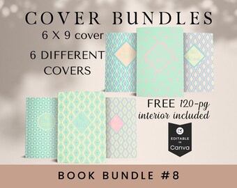 6x9 KDP Book Cover Template Bundle: Paperback & Hardcover (Canva)