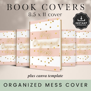 La mia copertina disordinata organizzata, 8,5x11, modello di copertina KDP, Amazon KDP, modello KDP Canva