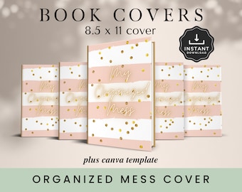 KDP Book Cover Template: My Organized Mess, 8.5x11 (Canva Editable)