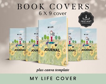 My Life Cover, KDP Cover Template, 6x9, Editable in Canva, Ready to Use