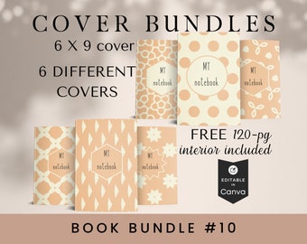 6x9 KDP Book Cover Template Bundle: Paperback & Hardcover (Canva)