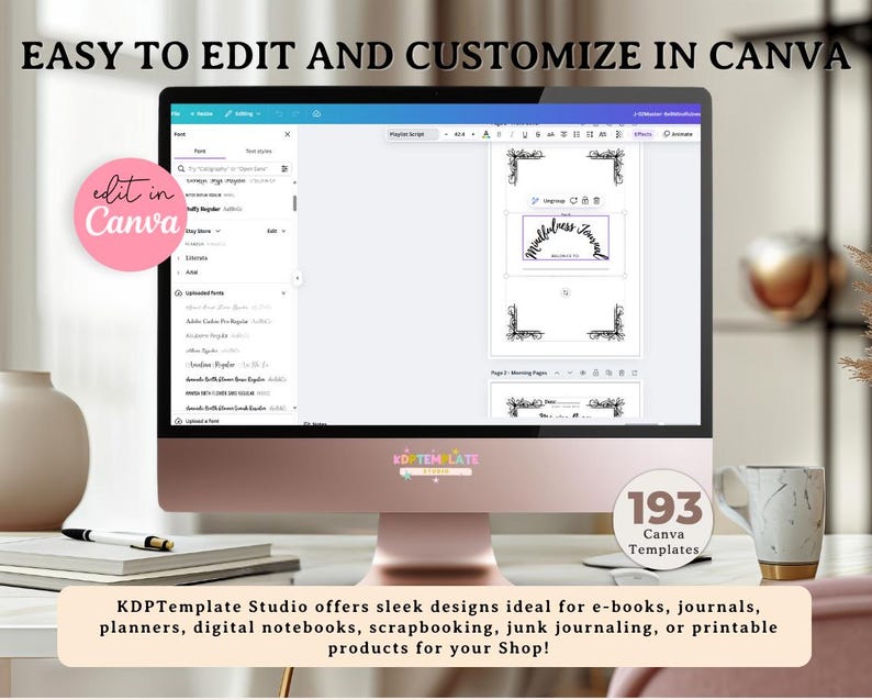 Modello di diario di consapevolezza: planner stampabile 6x9, modificabile in Canva immagine 5