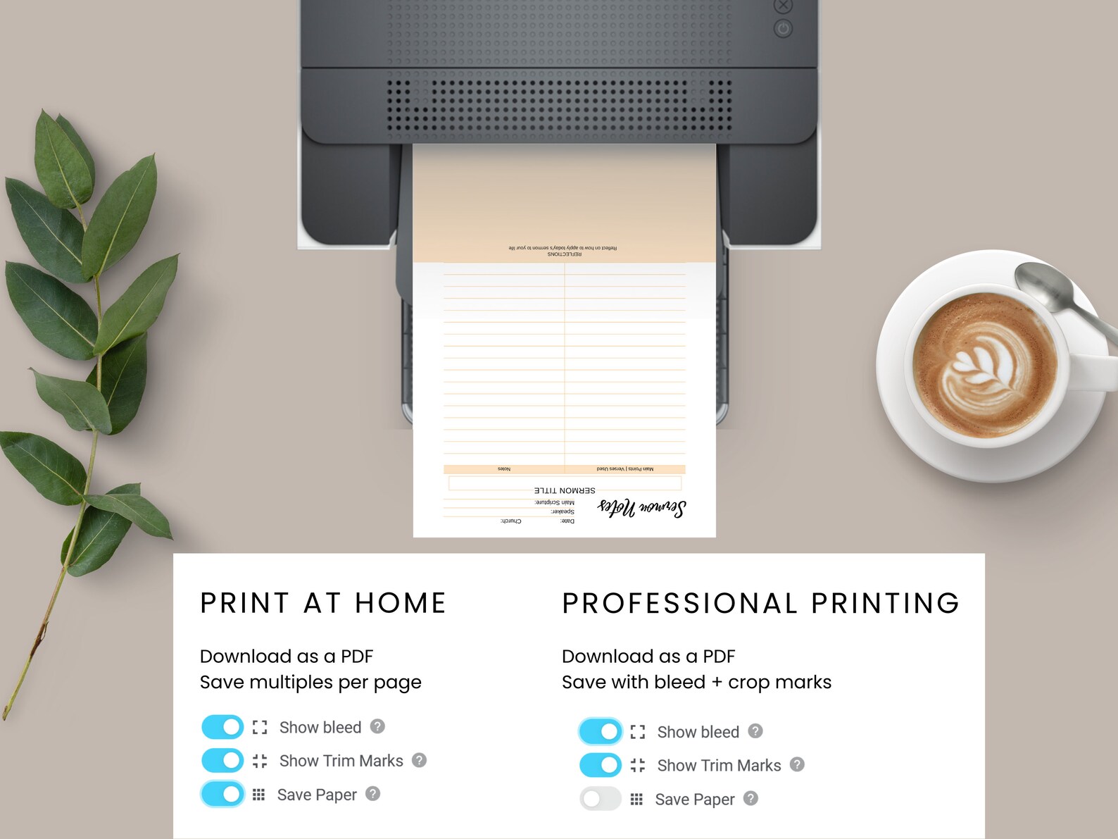 Sermon Notes Journal: Printable Bible Study, Editable Canva Template ...