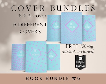 KDP Book Cover Template Bundle: 6x9 Canva Design (Digital Download)
