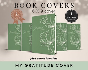 Gratitude Journal Cover Template: 6x9 KDP Canva (PDF)