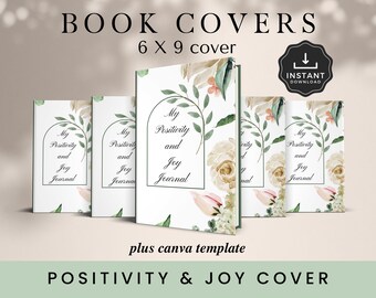 Positivity & Joy 6x9 Book Cover Template: KDP Canva Design (PDF)