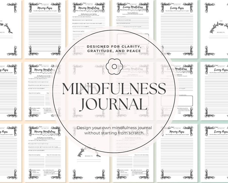 Modello di diario di consapevolezza: planner stampabile 6x9, modificabile in Canva immagine 3