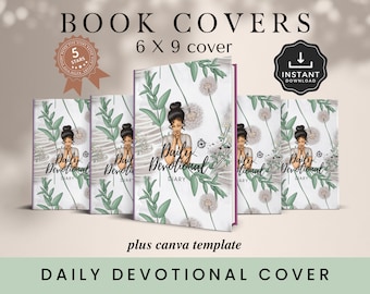 Daily Devotional Diary Cover: 6x9 KDP Template (Canva)