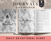 Daily Devotional Diary: 6x9 KDP Interior, Canva Template