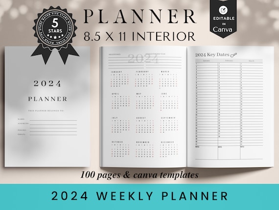 Planificateur 2024 (modèle horizontal)