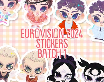 Eurovision 2024 holographic stickers (Batch 1)