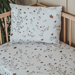 Brown Ivy Baby Girl Boy Bedding, Baby Shower Gift, Nursery Bedding, Fitted Floral Crib Sheet For Baby and Toddler
