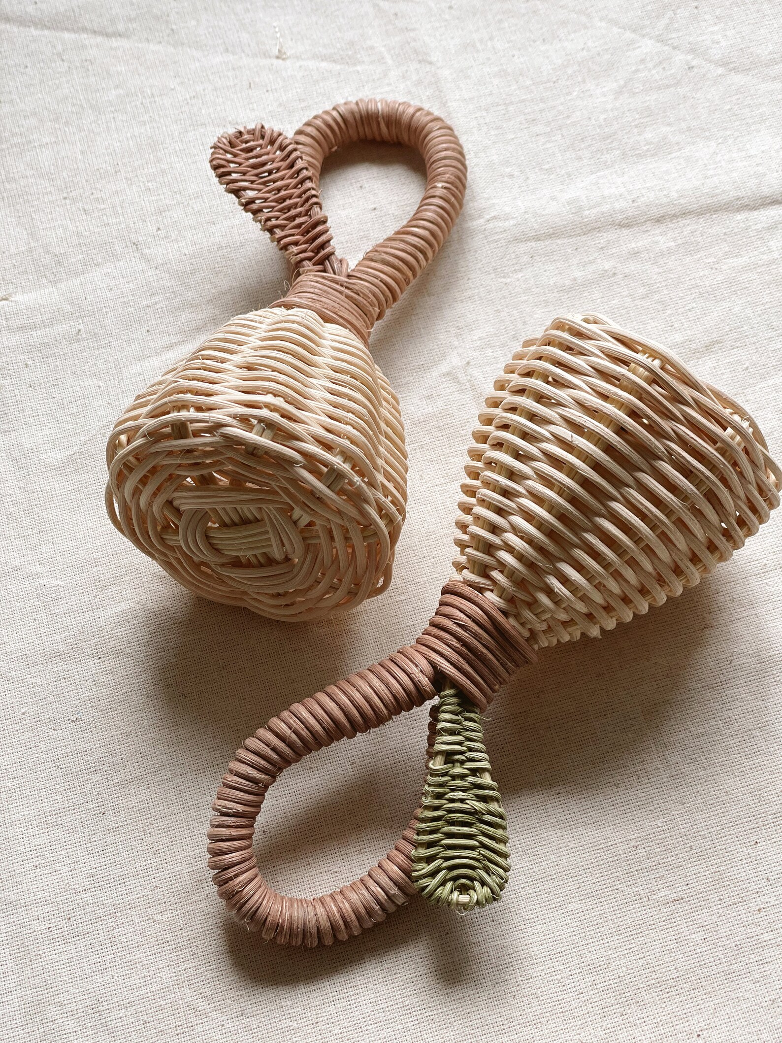 Baby Rattan Bell Wicker Pear Rattle Toy Bell Brown Color Etsy Australia