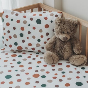 Polka Dot Orange Crib Sheets Polka Dot Baby Fitted Crib Sheet Cot Bed Sheet Baby Crib Sheets Boho Crib Bedding Etsy UK
