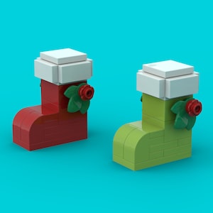 Xmas Sock - Custom Design - Made with authentic new LEGO® bricks