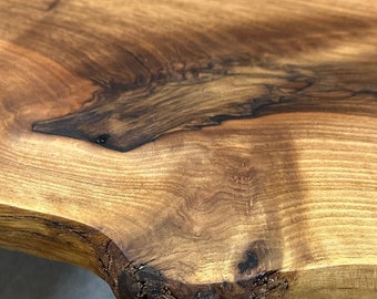 Handmade Walnut Slab Coffee Table - 90 x 40 cm - Swiss Made