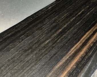 Ebony wood coffee table with transparent epoxy resin - 56 x 45 cm - Swiss Made