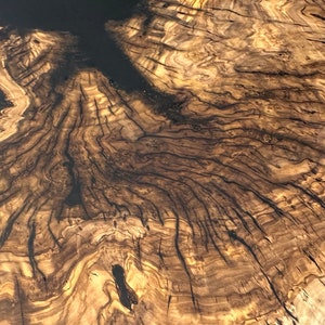Handmade Olive Wood Coffee Table - 60 cm diameter - Swiss Made