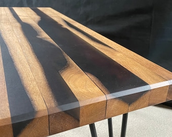 Black Walnut Live Edge Coffee Table - 84 x 43 cm - Swiss Made