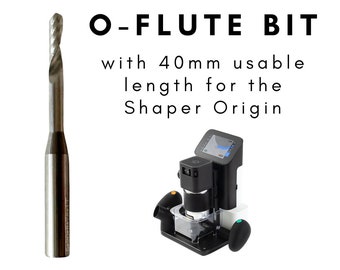 Broca enrutadora de flauta en espiral ascendente de 5 mm: corte de 40 mm, compatible con Shaper Origin